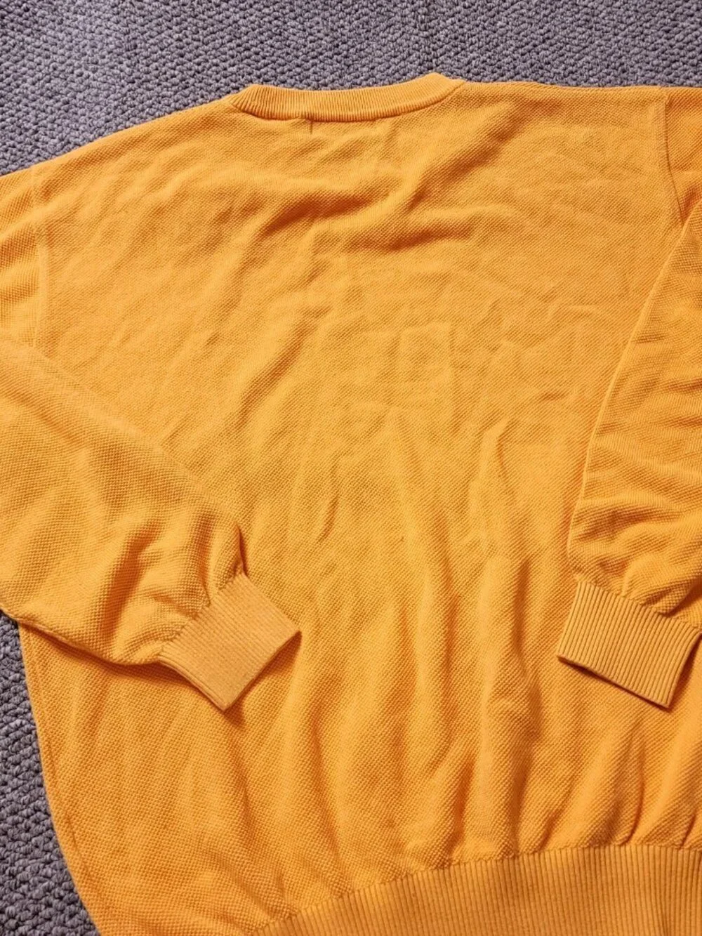Harry Vardon Golf Sweater Mens XL Orange Ribbed Crewneck Cotton Acrylic Grandpa